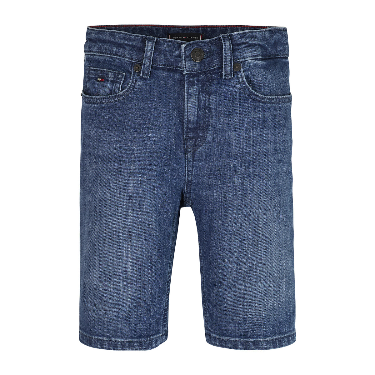 Recycled cotton bermuda shorts in denim, denim blue, Tommy Hilfiger | La  Redoute