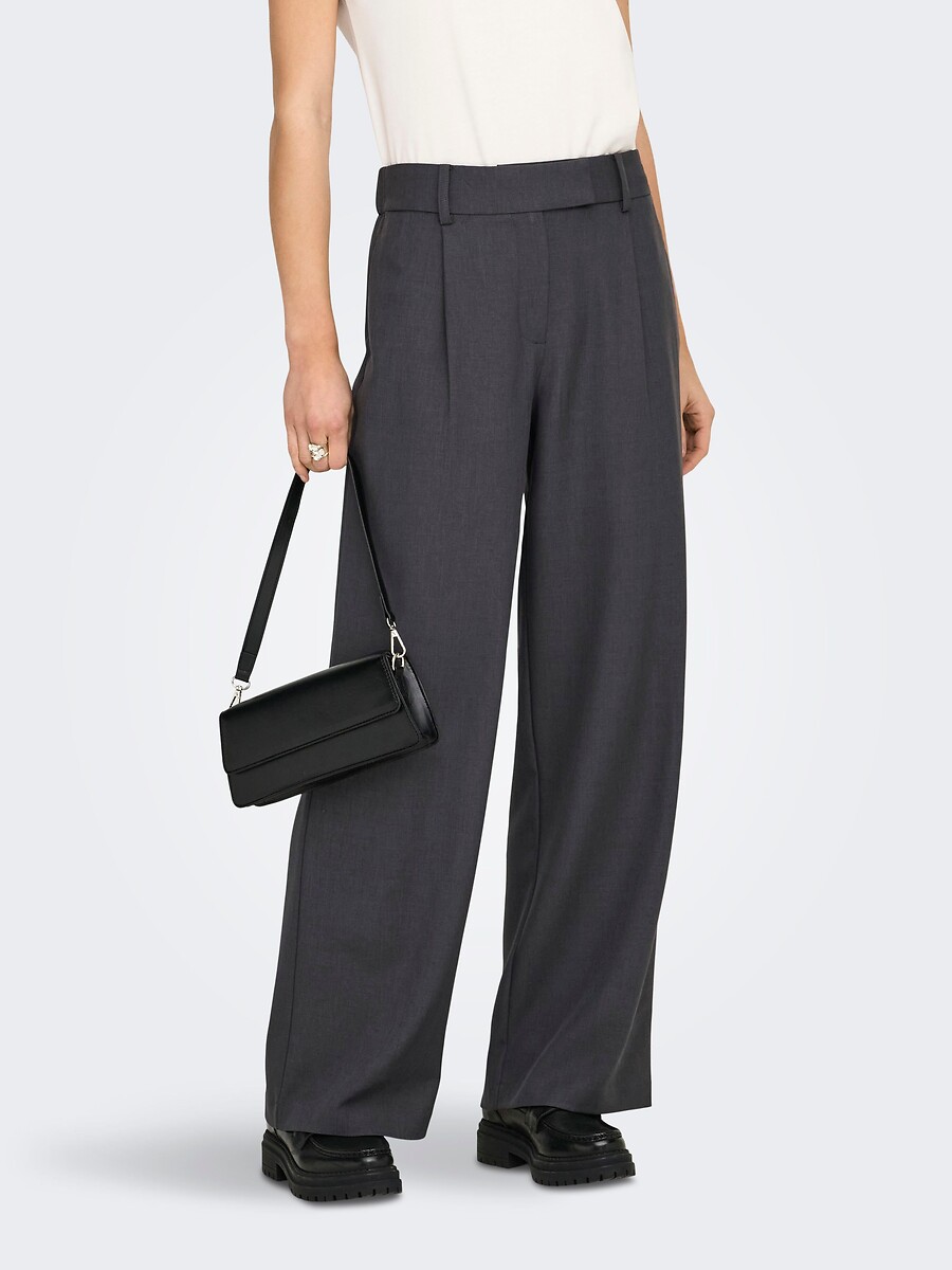 Pantalon large taille haute, ONLY