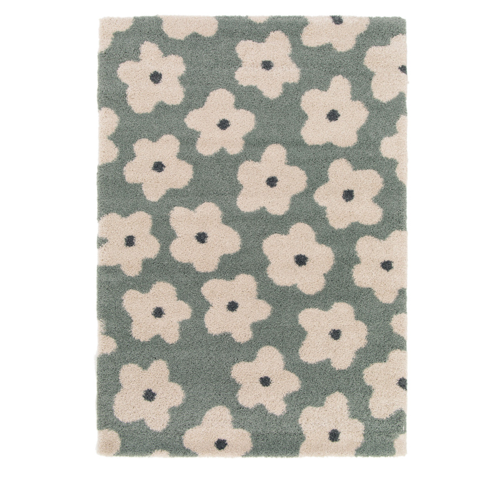 Tapis contemporain à motif floral- FLORA II, DRAWER