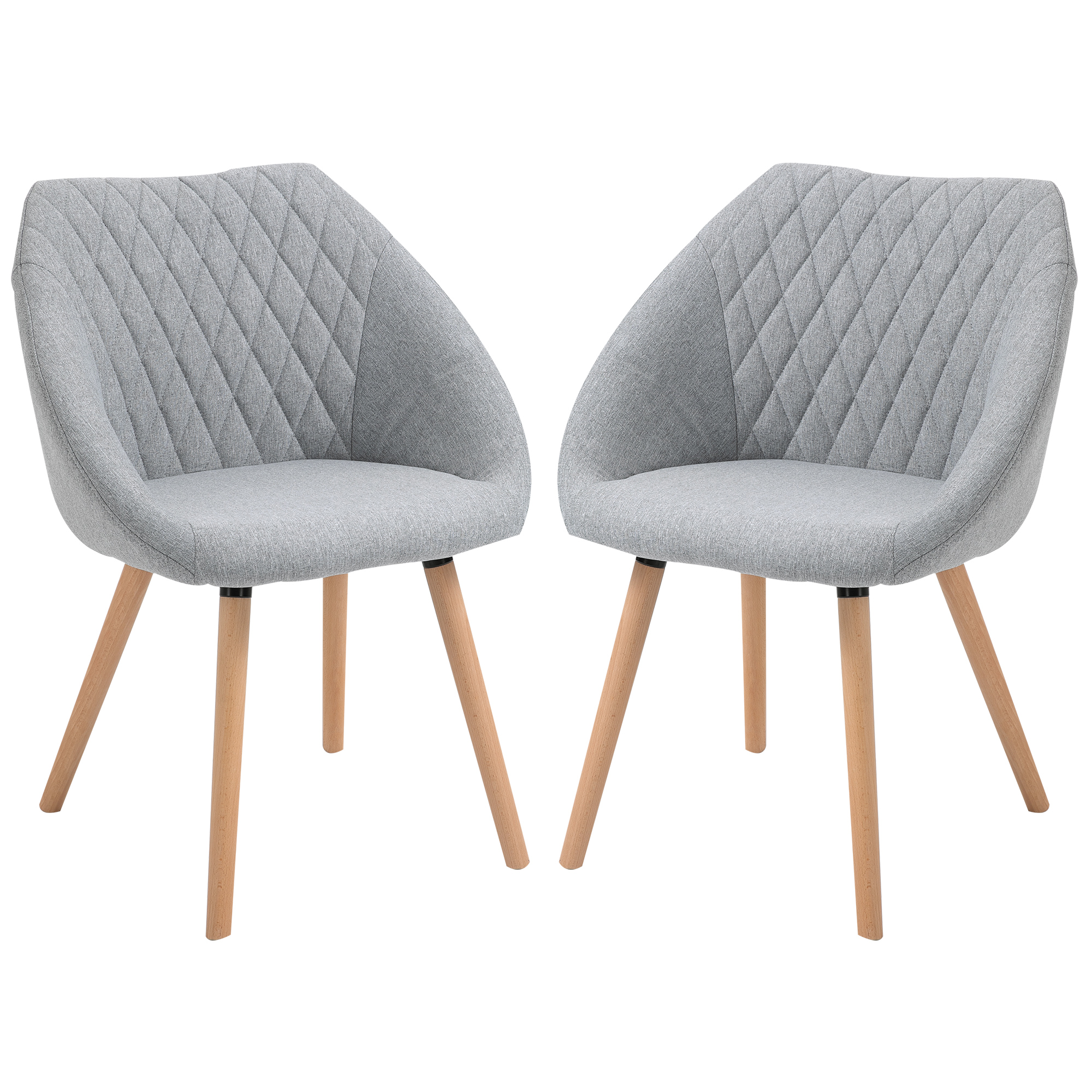 Chaise de salle à manger Lin Gris, HOMCOM