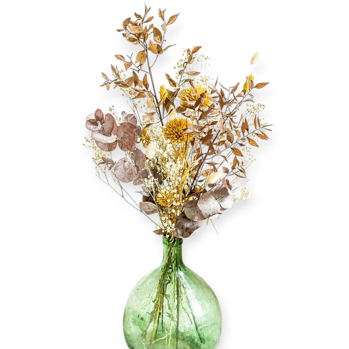 Bouquet de fleurs séchées pour dame-jeanne ou vase haut JOSIE, RECONCILIATION VEGETALE