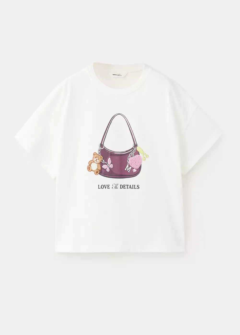 T-shirt coton imprimé à texture, MANGO KIDS