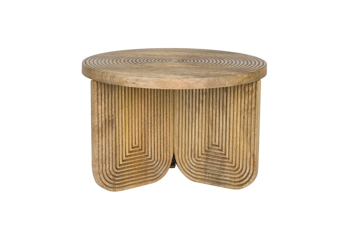 Table basse sculptée en bois - MAEZE, MATHI DESIGN