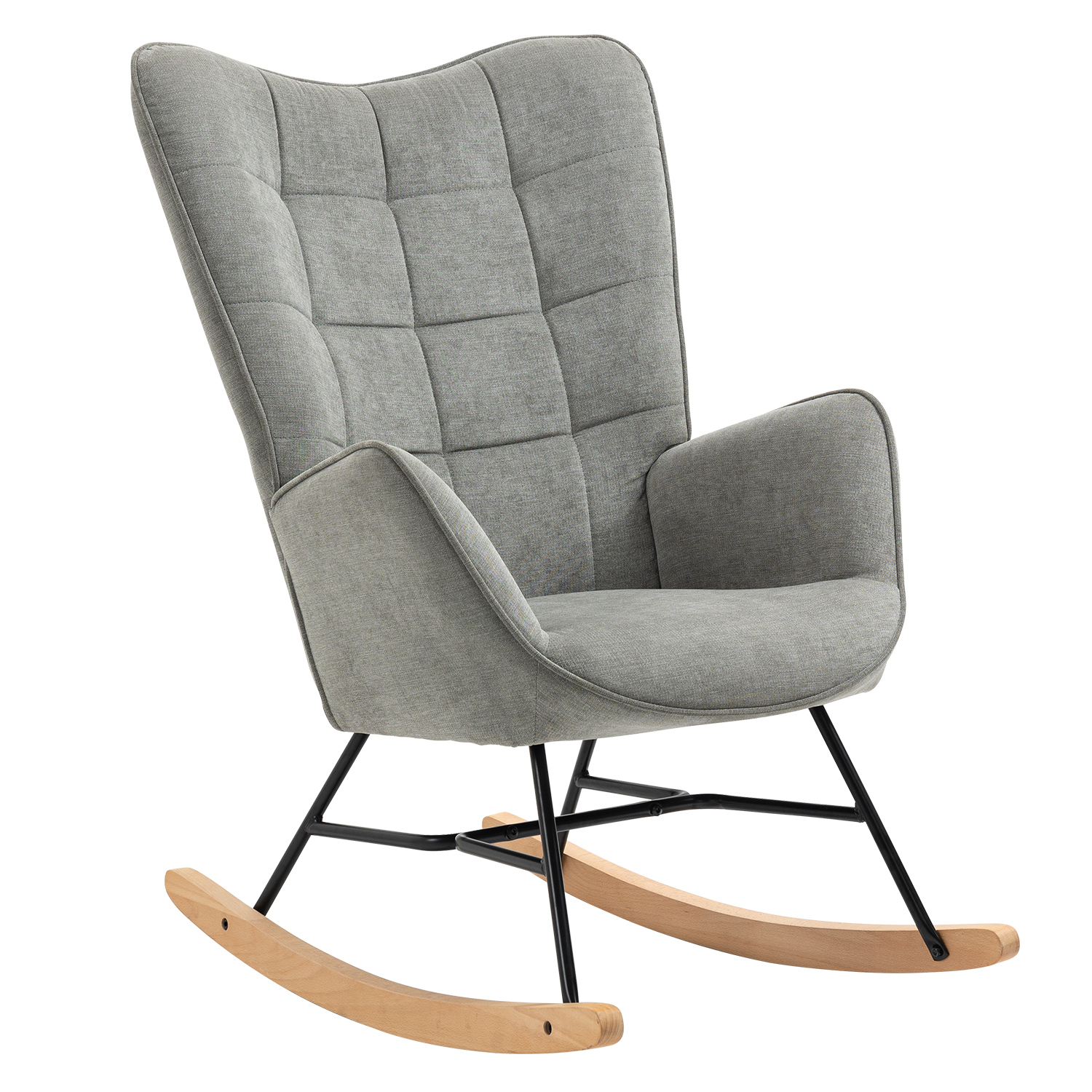 Fauteuil à bascule rocking chair scandinave, FUNKEL, MEUBLES COSY