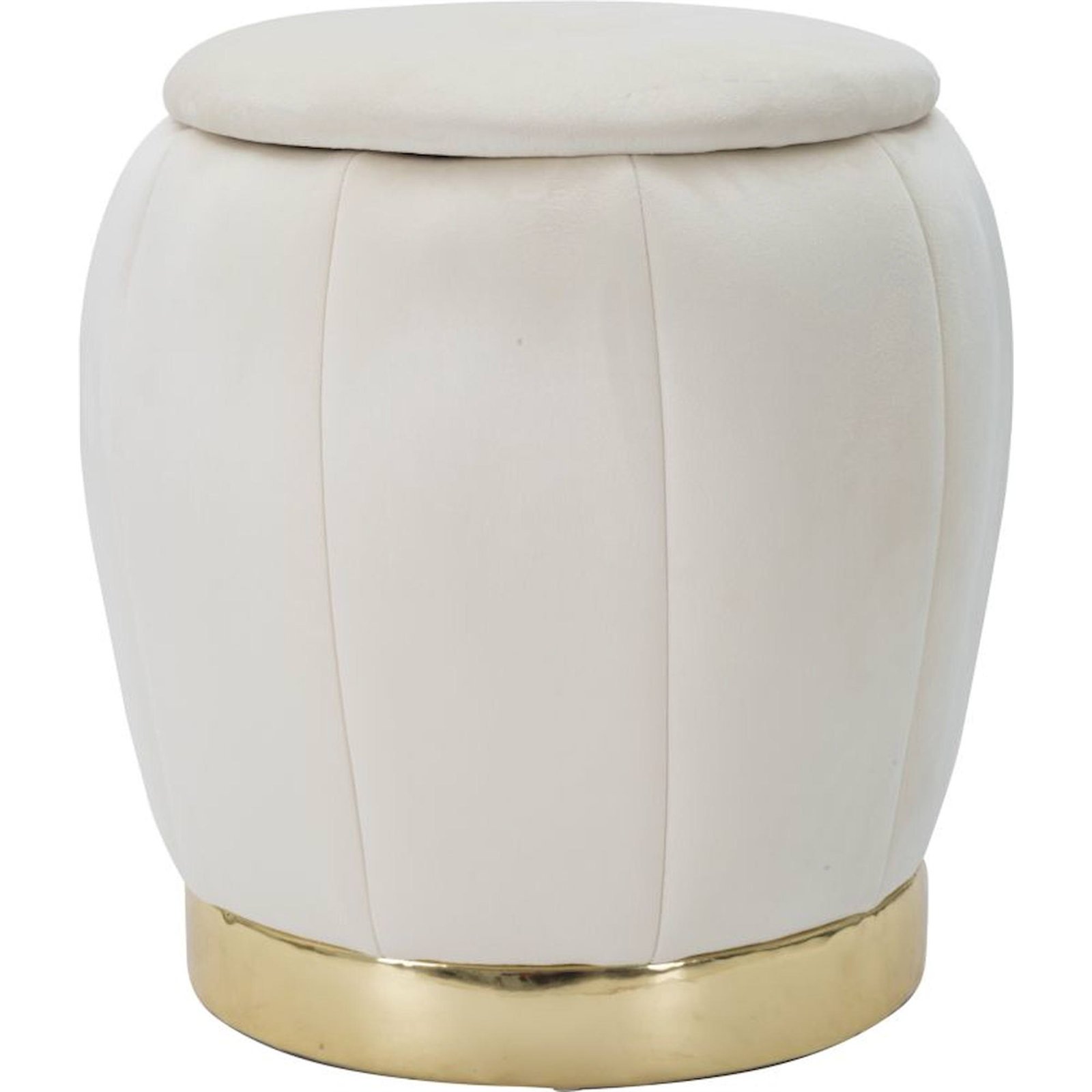 Pouf coffre en velours socle en métal GLAM, RECOLLECTION