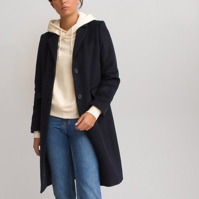 Wool Mix Buttoned Coat LA REDOUTE COLLECTIONS