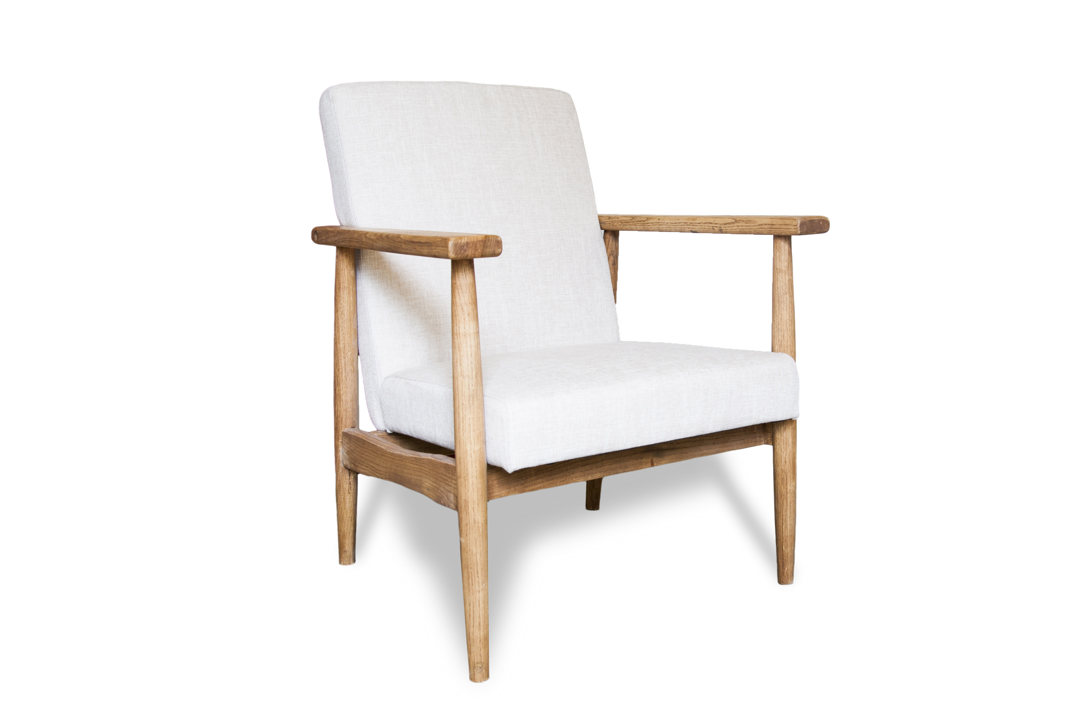 Fauteuil en frêne massif et lin ANGLET, PRODUIT INTERIEUR BRUT