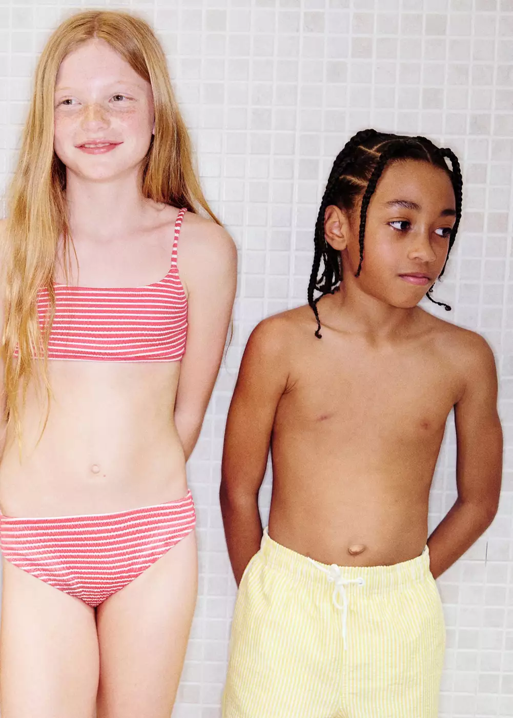 Maillot de bain rayures seersucker, MANGO KIDS
