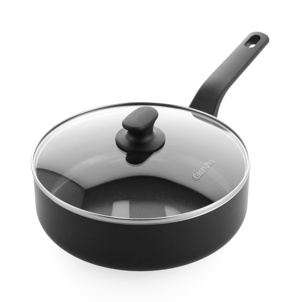 Sauteuse 24 cm aluminium revêtement céramique avec couvercle - Essence, GREENPAN