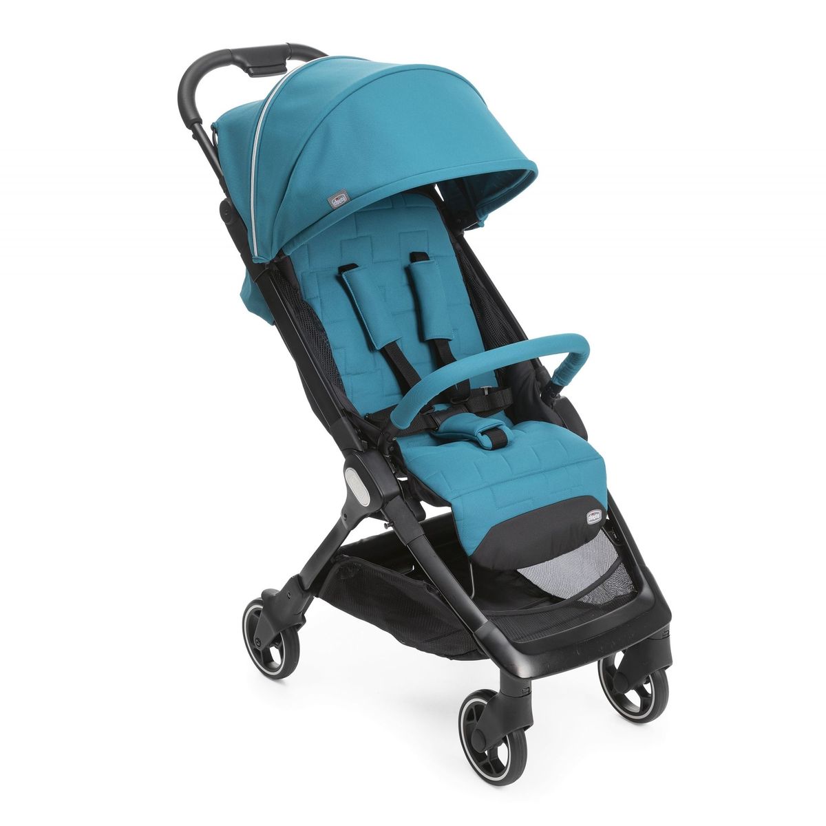 Poussette canne top bleu
