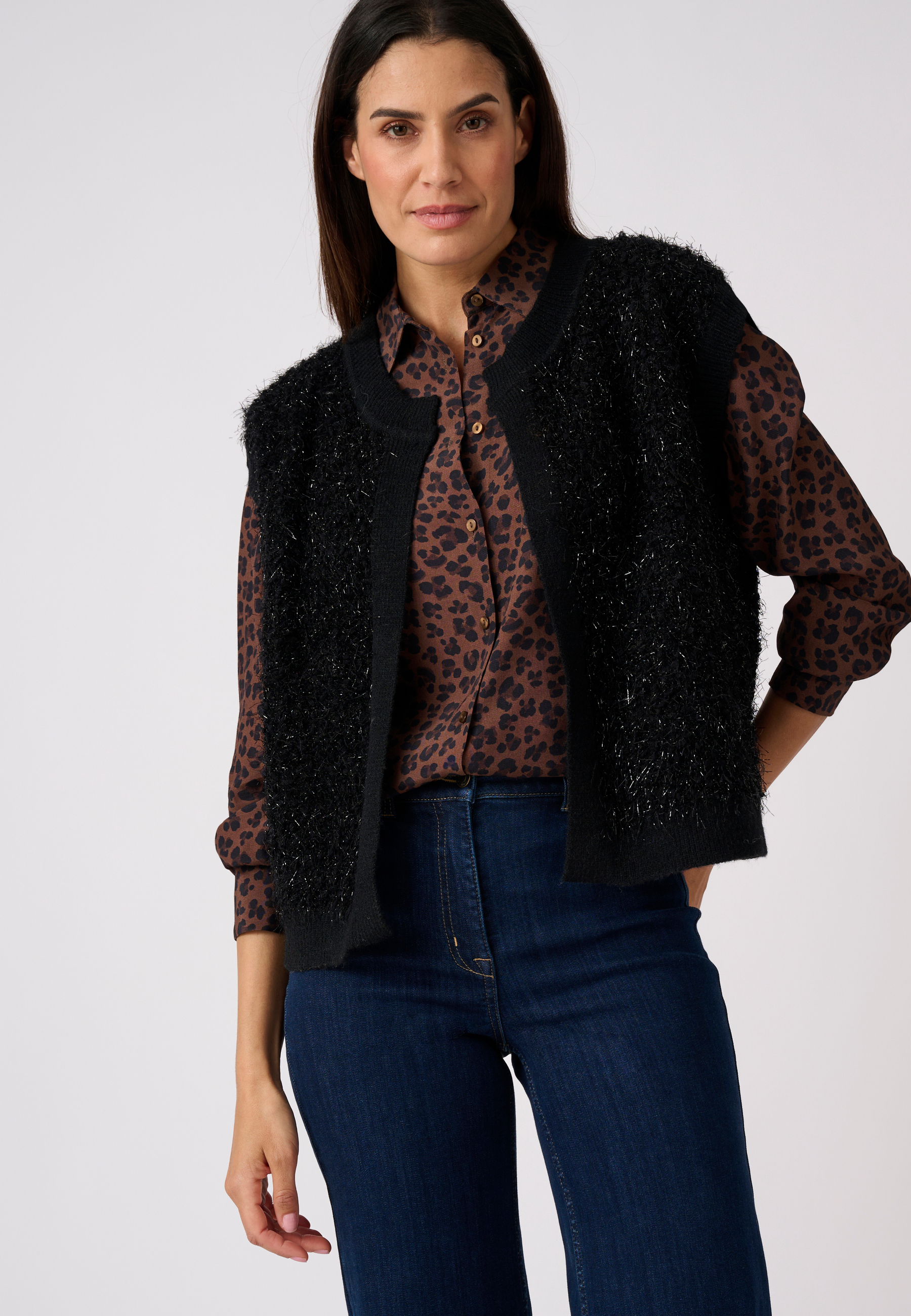 Gilet sans manches maille bouclette, DAMART
