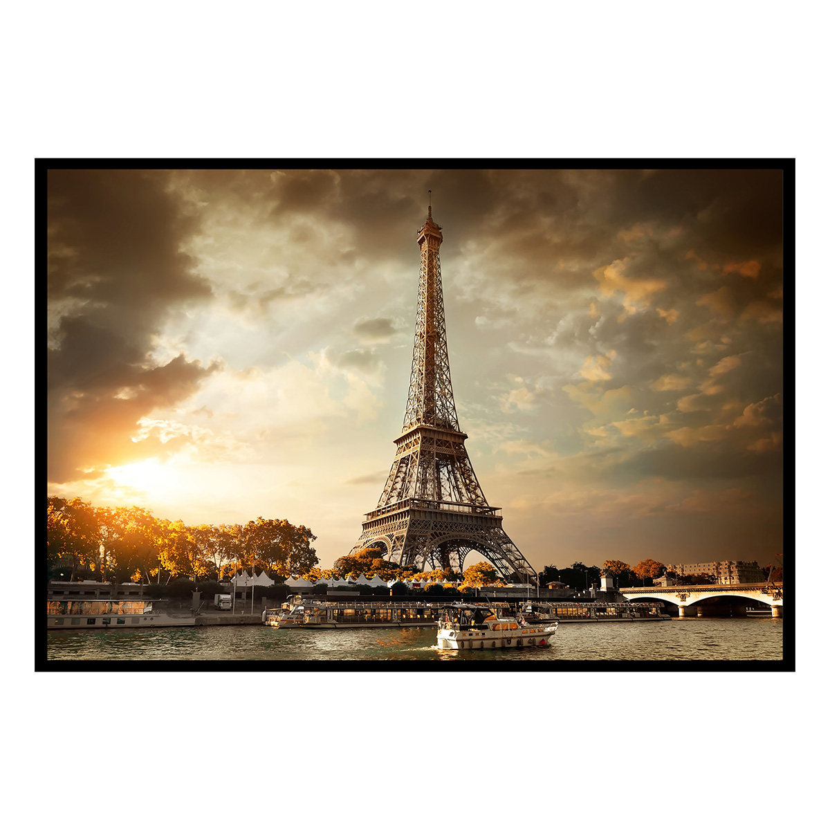 Affiche encadrée tour Eiffel coucher de soleil, HEXOA