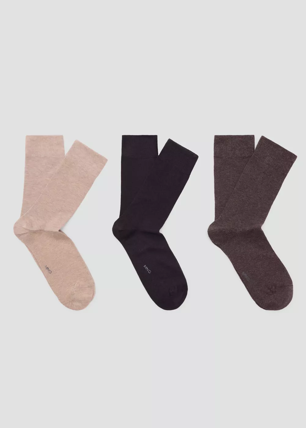 Lot 3 paires de chaussettes longues coton, MANGO MAN