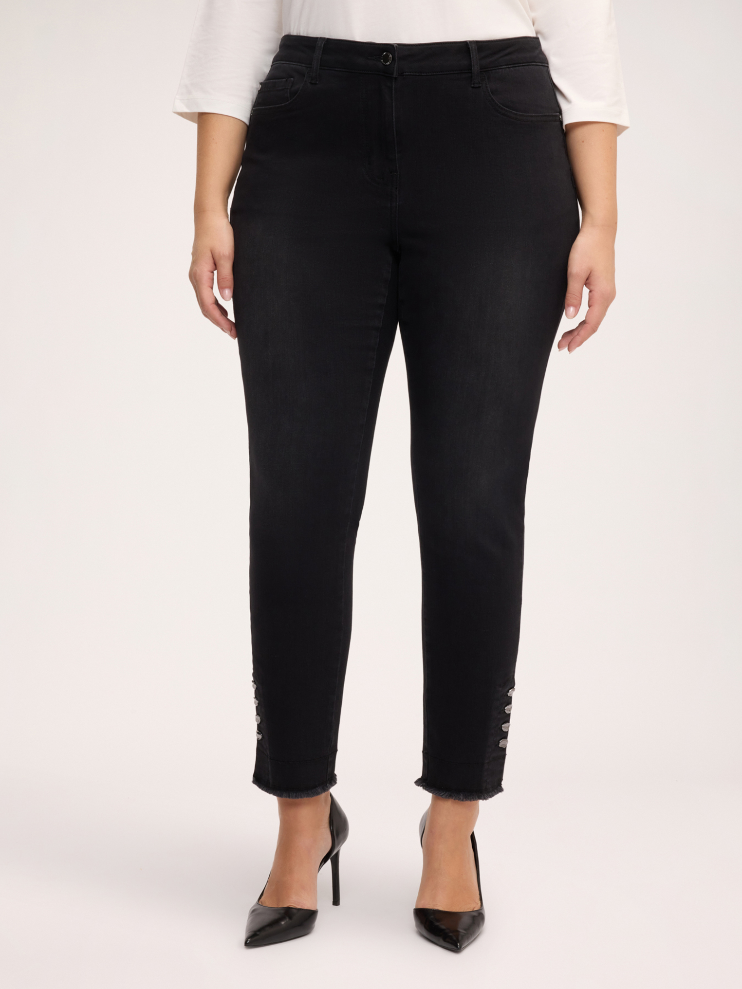 Jean skinny avec appliqués, FIORELLA RUBINO