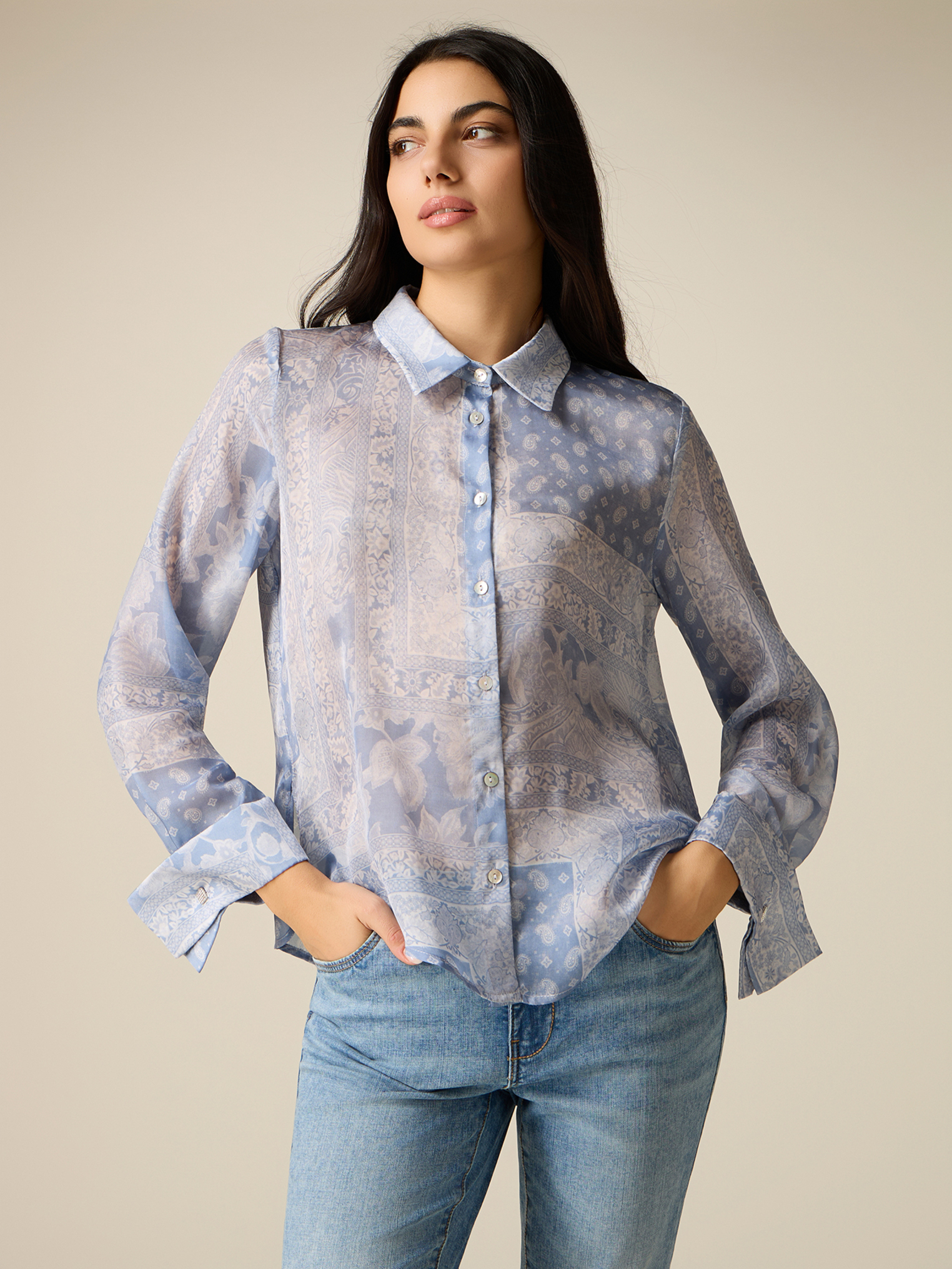 Chemise imprimé foulard, OLTRE