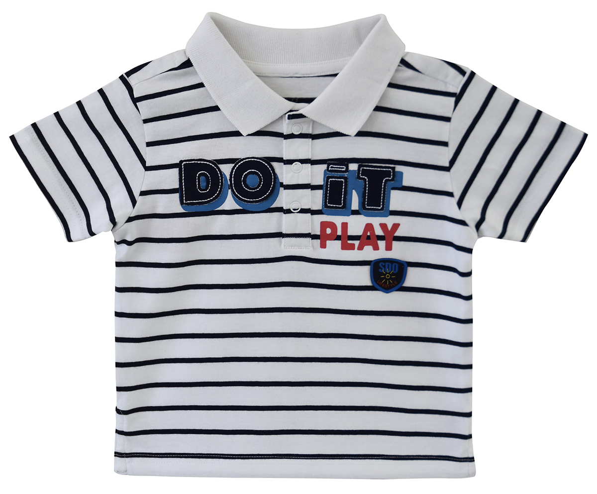 Polo garcon jersey 2/8 ans audran, SUCRE D'ORGE