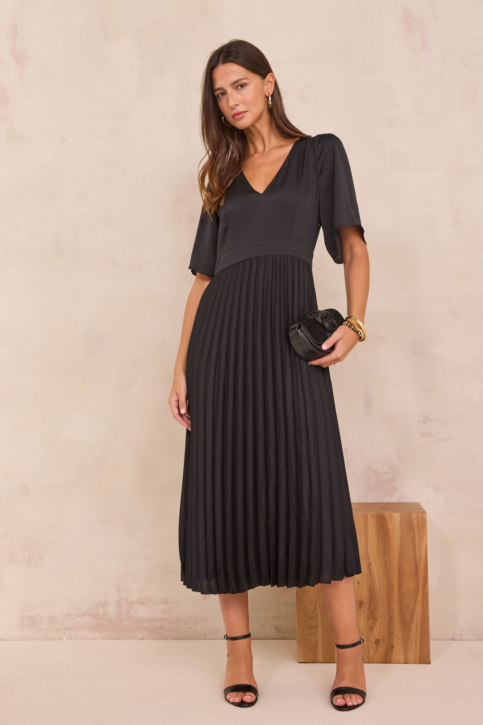 Robe longue plissée BILLIE, Maison 123