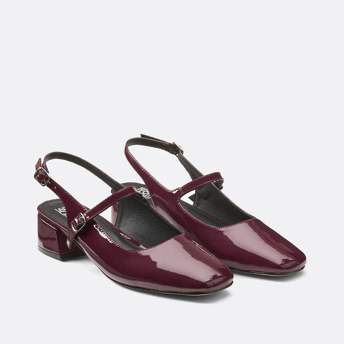 La Redoute Collections Bailarinas de charol con tacón pequeño