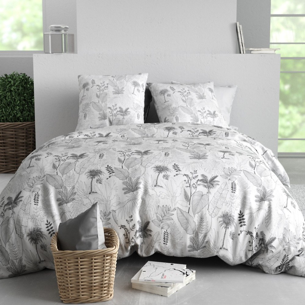 Housse De Couette 100% Coton 57 Fils + 2 Taies D'oreiller, DECORATIE