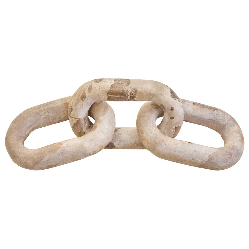 Decor Marble Three Link Chain in Chocolate, FIFTY FIVE SOUTH