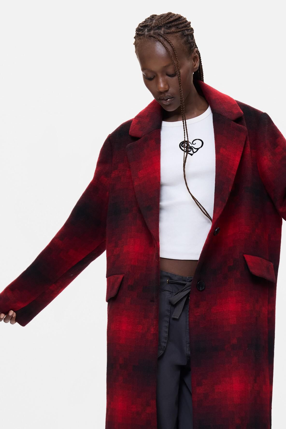 Manteau long en laine, DESIGUAL