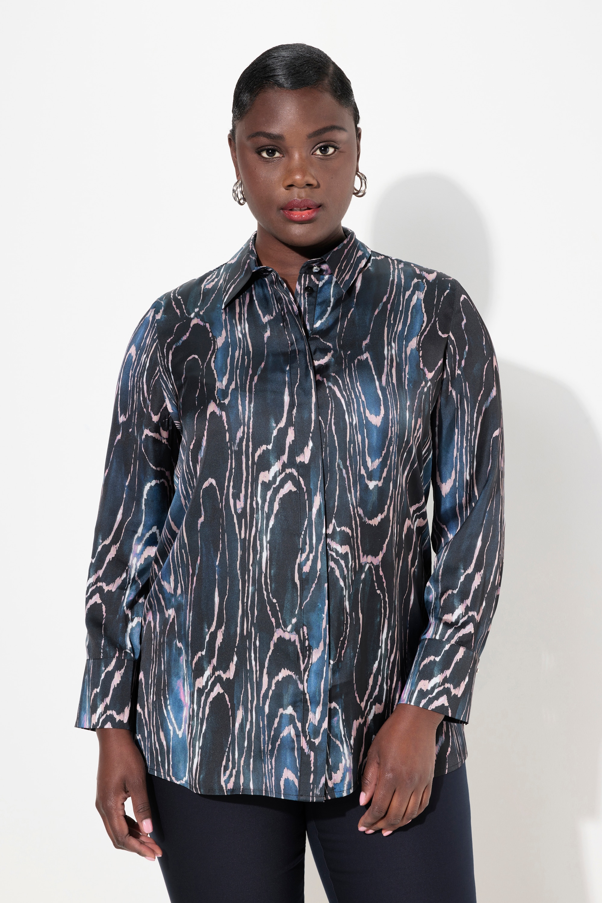 Chemisier en soie, col chemise, ULLA POPKEN