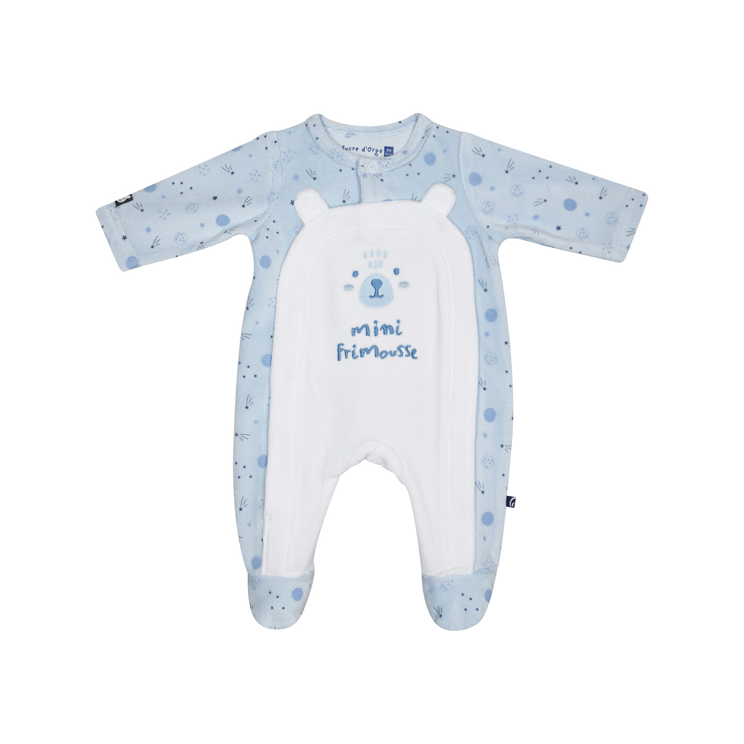 Dors bien newton velours rase ouverture devant naissance, SUCRE D'ORGE