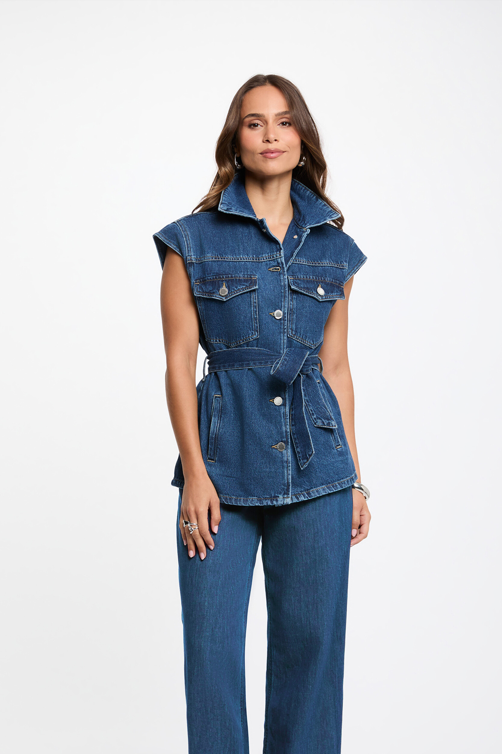 Veste sans manches jean, MORGAN