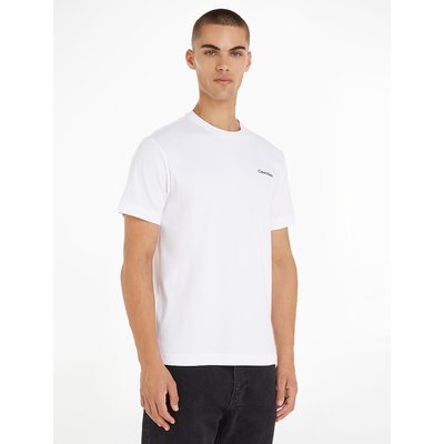 Cotton Short Sleeve T-Shirt with Small Chest Logo Print CALVIN KLEIN