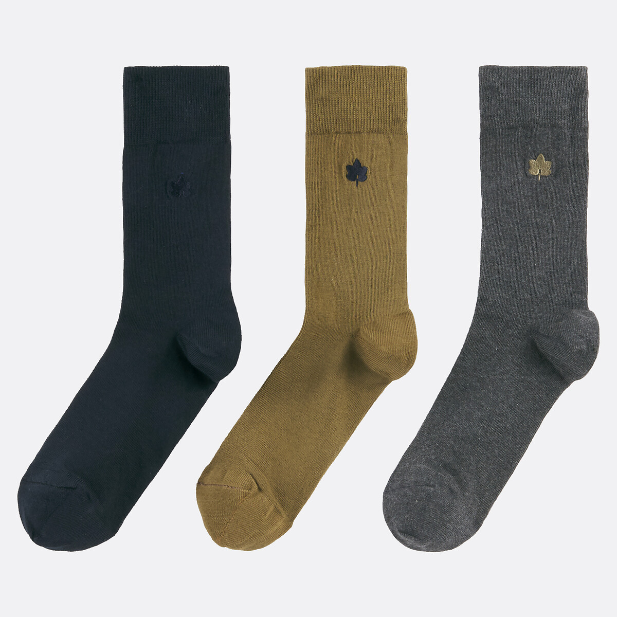 3er-Pack Socken mit Stickerei, LA REDOUTE COLLECTIONS