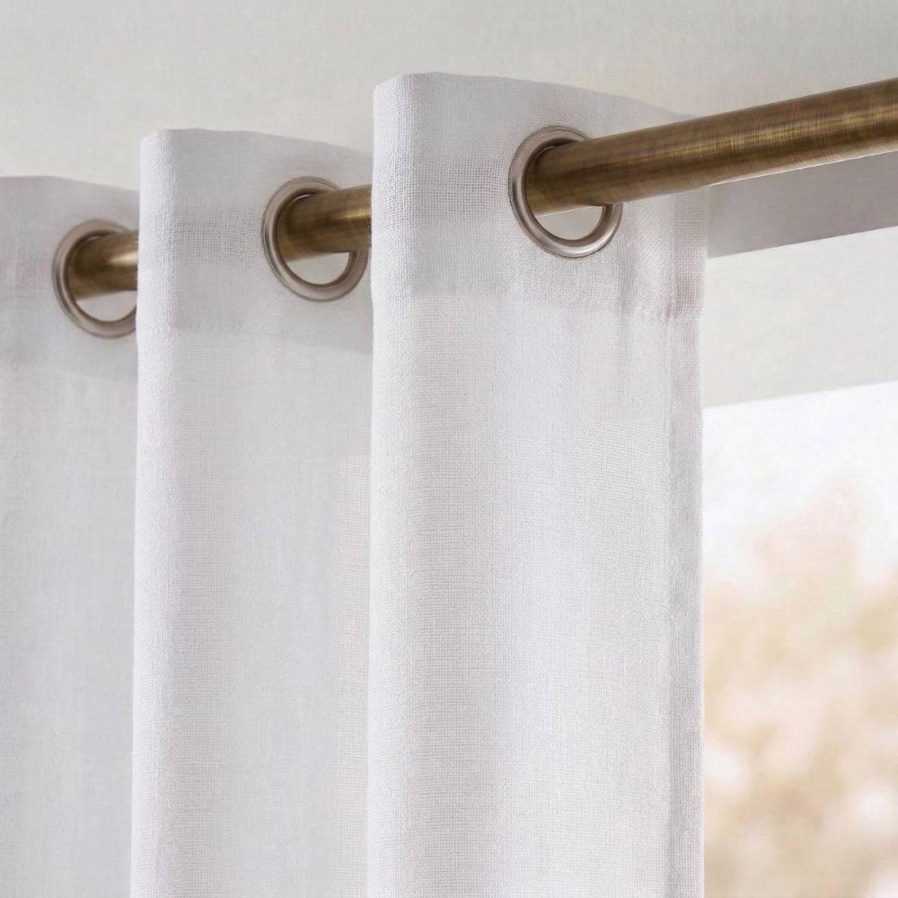 Rideau tamisant 100% coton flammé 140x250cm, ORNAMI