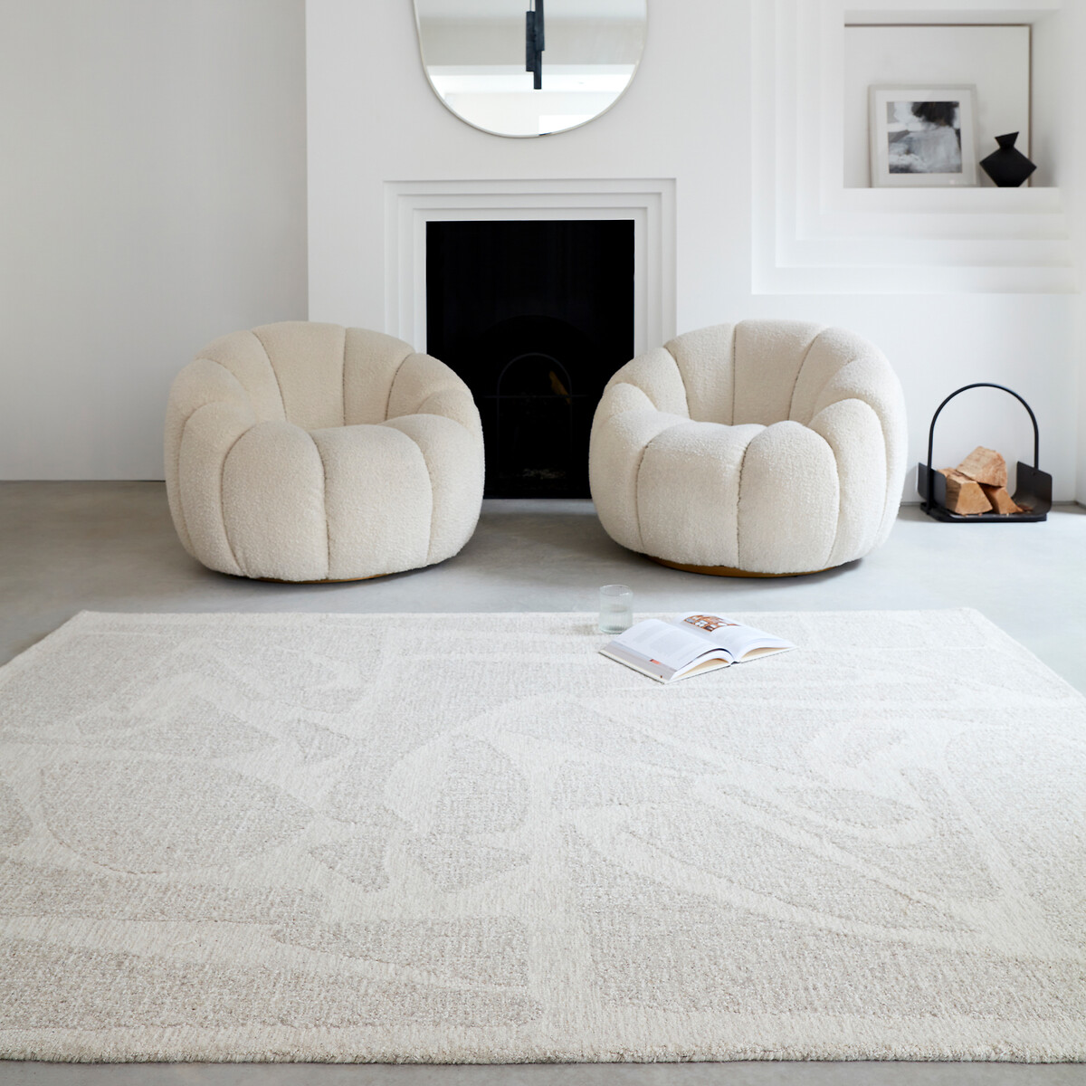 Contrast Dyed Abstract Pattern Rug in 100% Wool, SO'HOME