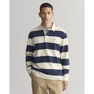 Striped Rugby Polo Shirt in Cotton with Long Sleeves GANT