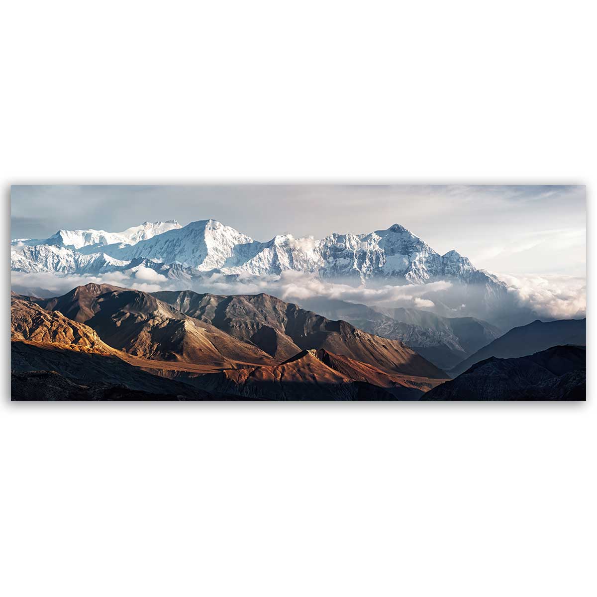 Tableau panoramique chaîne himalayenne montagnes géantes, HEXOA