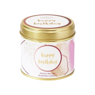 Peach Bellini Scented Happy Birthday Candle SHEARER