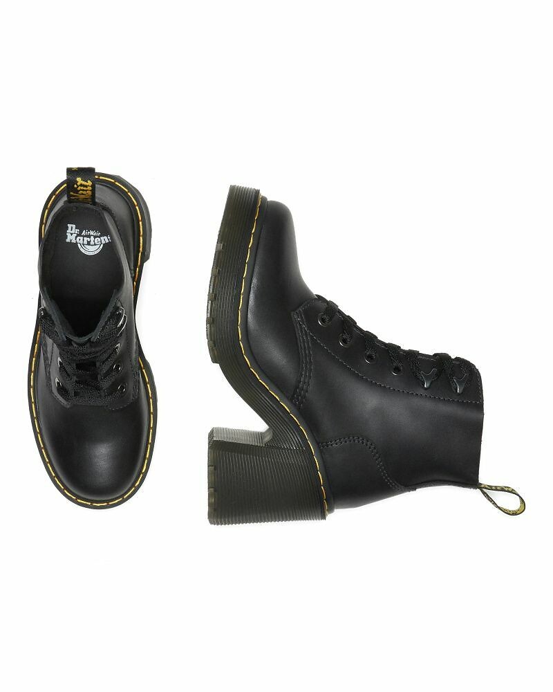 Dr. Martens Botines con cordones y tacón Jesy en piel con acabado satinado — photo 4
