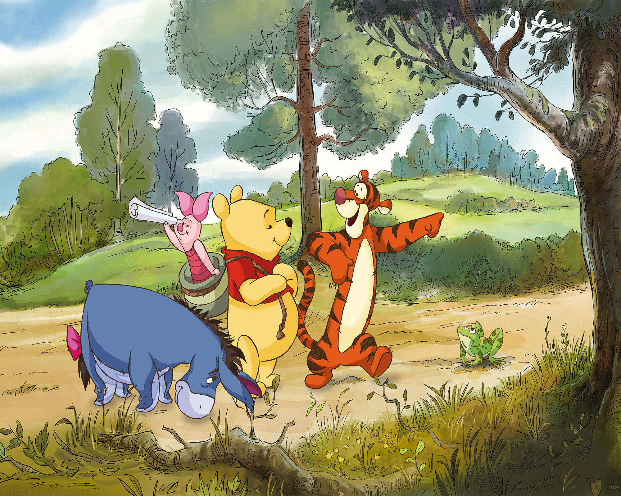 Papier peint Komar - Winnie the Pooh Expedition - 250 x 200 cm, HEXOA