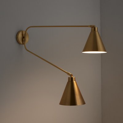 Dubbele scharnierende wandlamp in ijzer, Hiba LA REDOUTE INTERIEURS