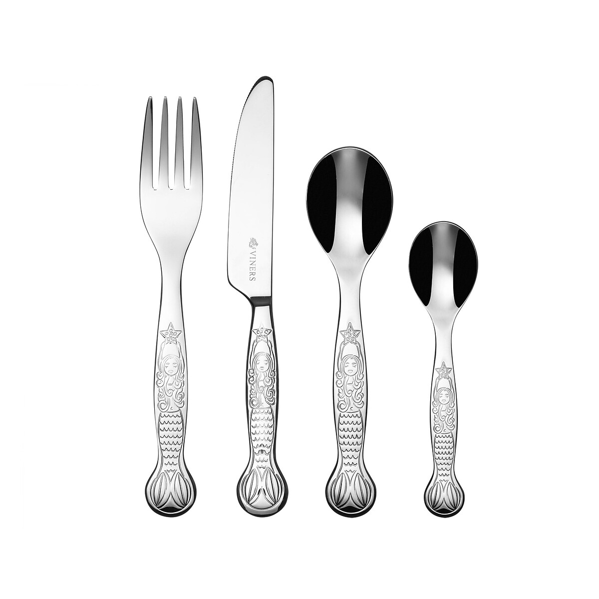 4-Piece Kids Mermazing Stainless Steel Cutlery Set, VINERS