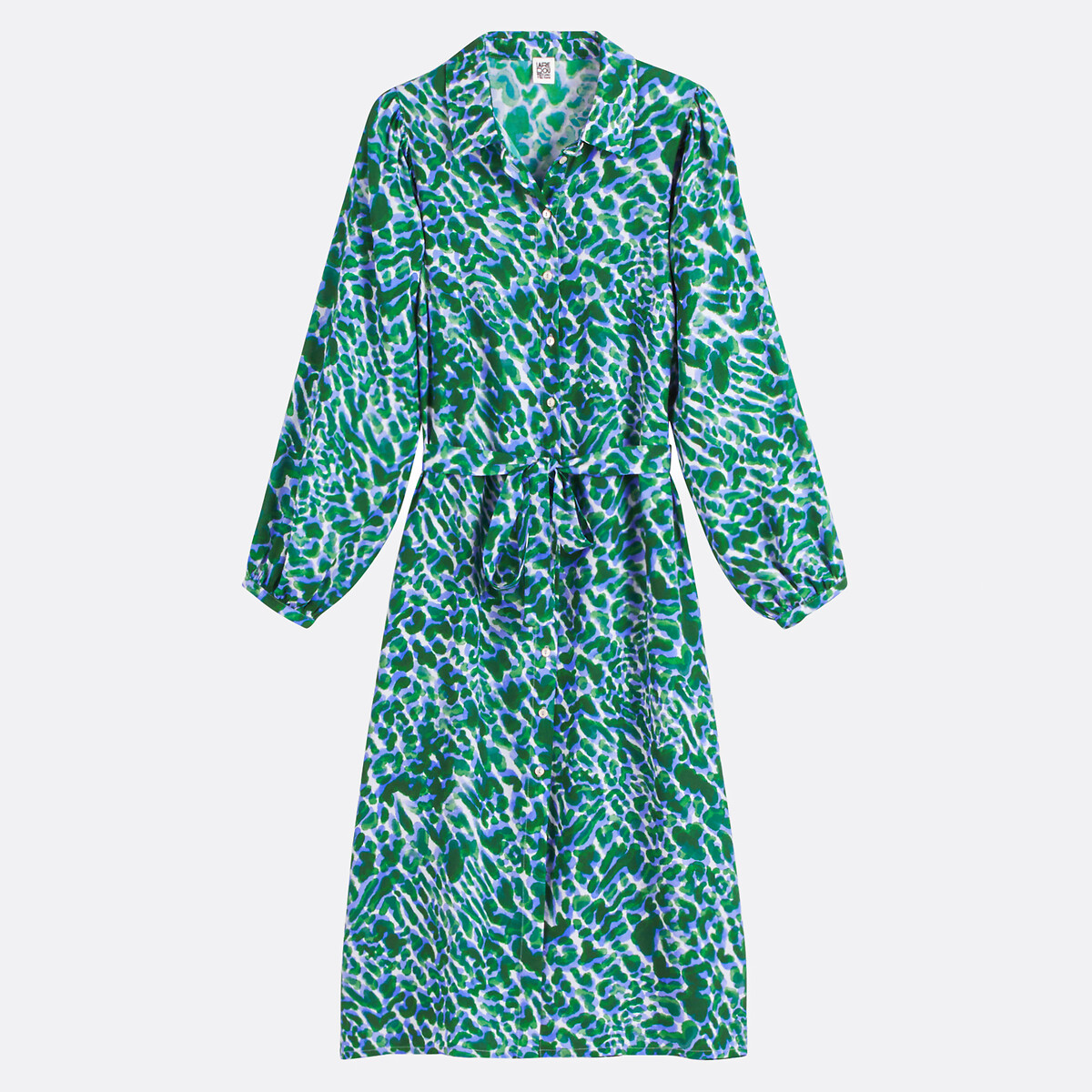 blue leopard print dress topshop Topshop Cheetah Leopard Print Midi Dress Size 4 US