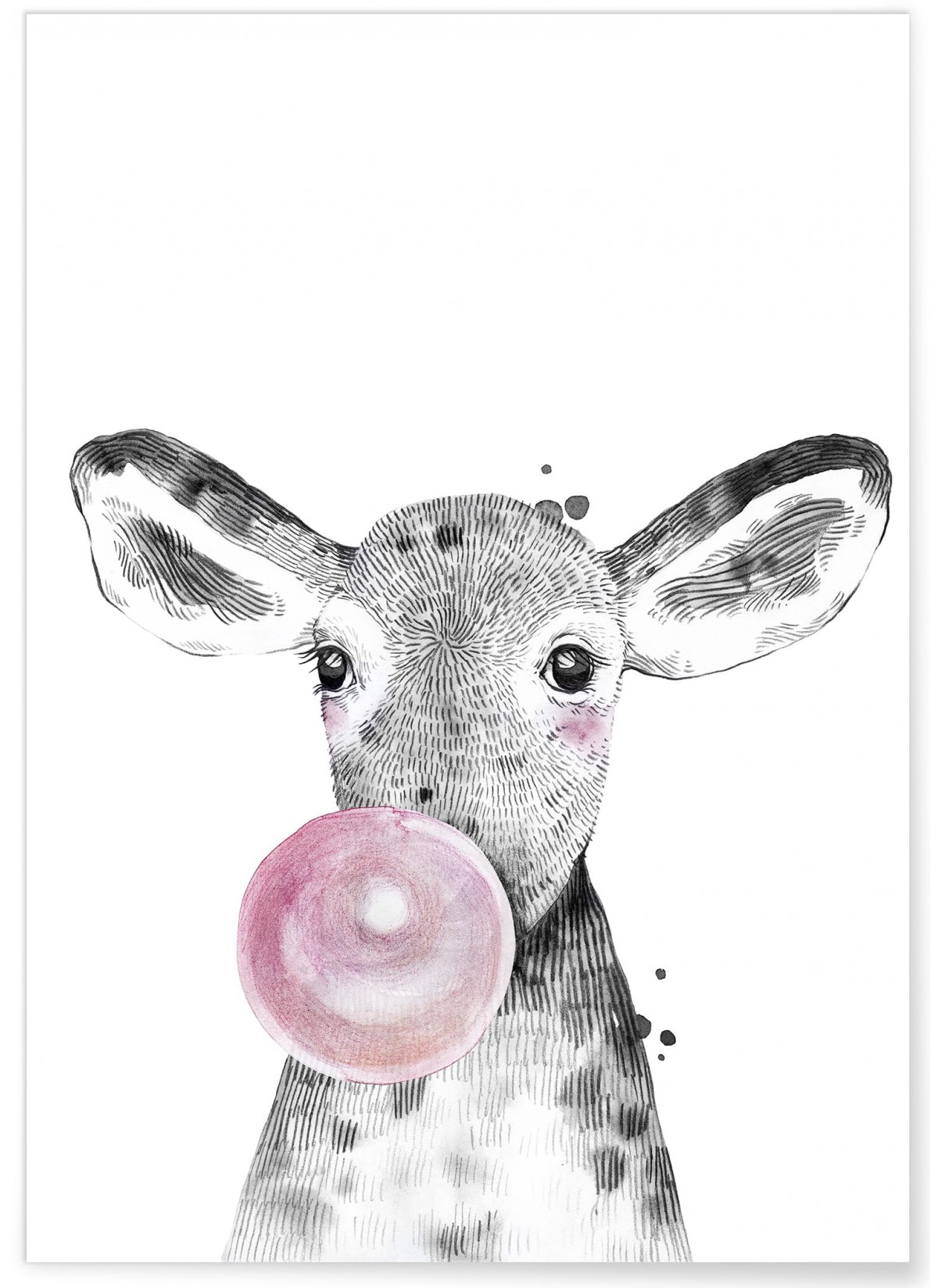 Affiche 'Bulle de Veau Rose', L'AFFICHERIE