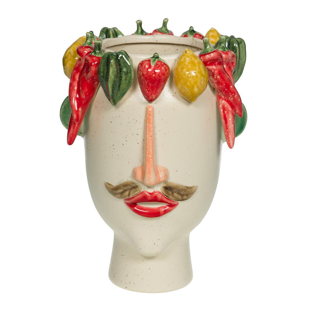 Vase Visage Légumes grand modèle, AMADEUS