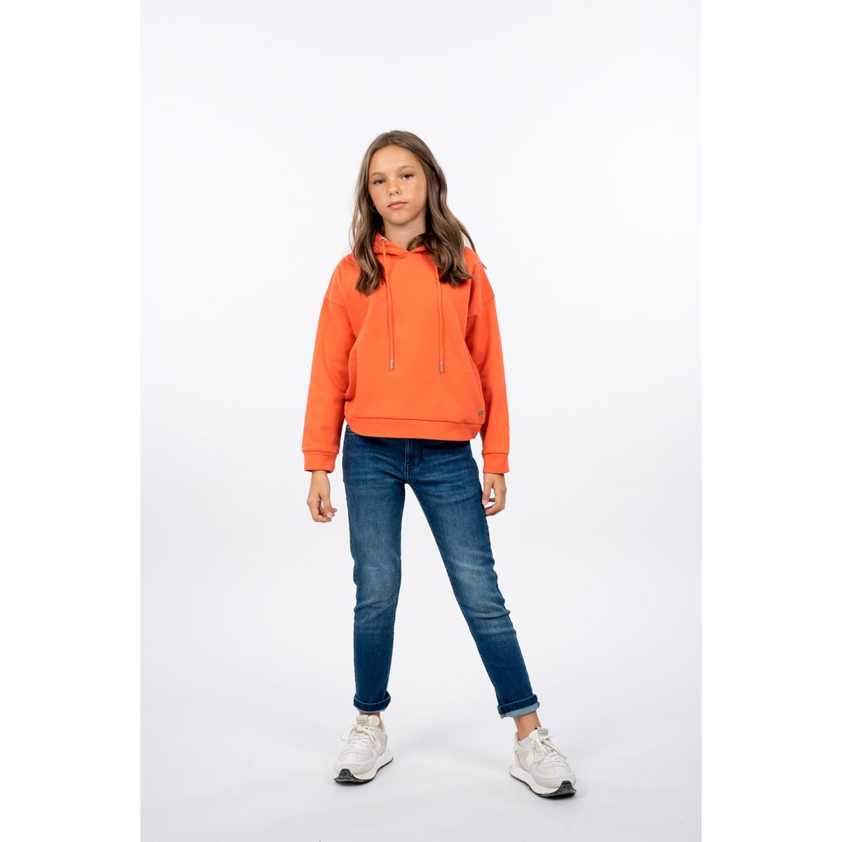 Pull discount orange fille