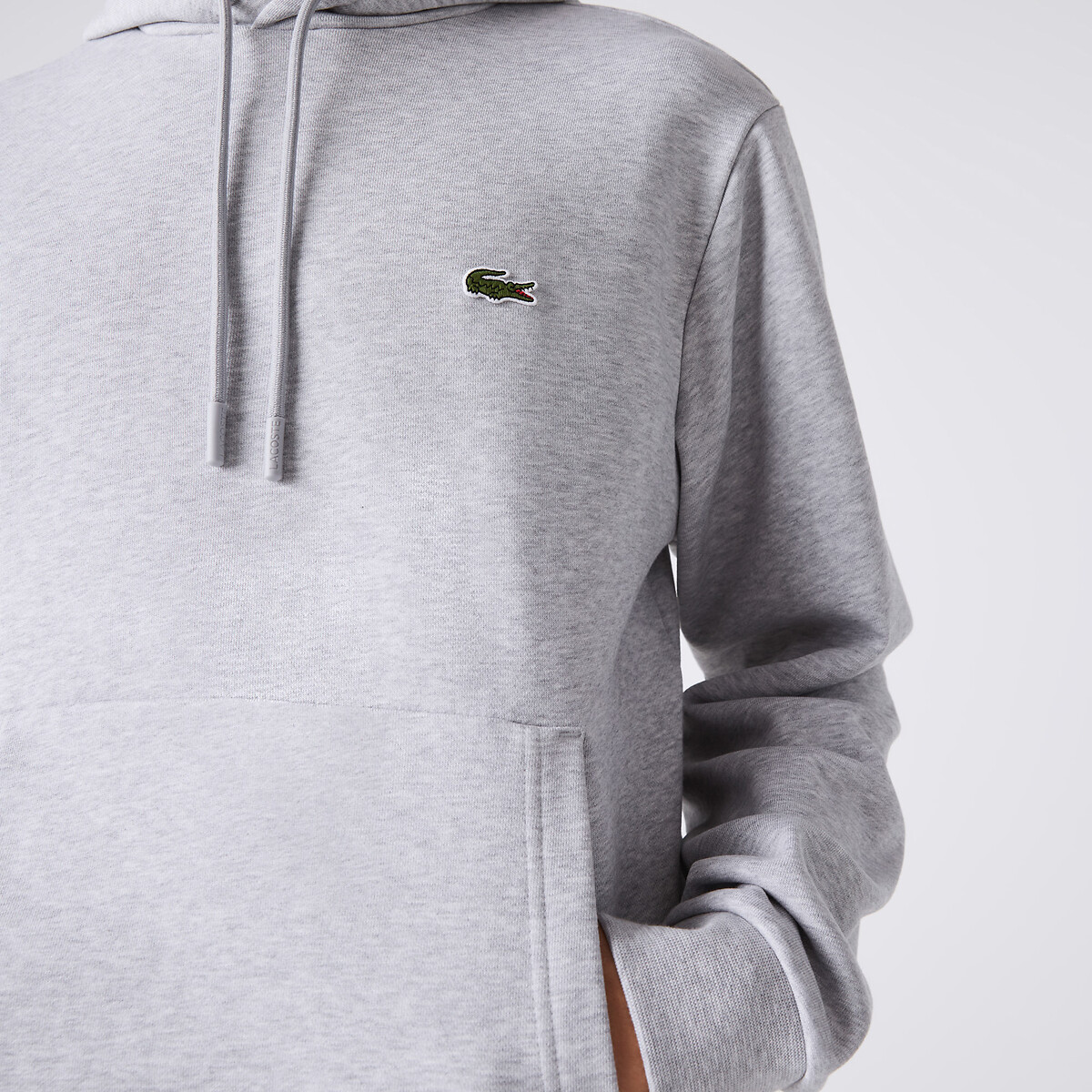 Sweatshirt à capuche lacoste discount live en molleton imprimé signature