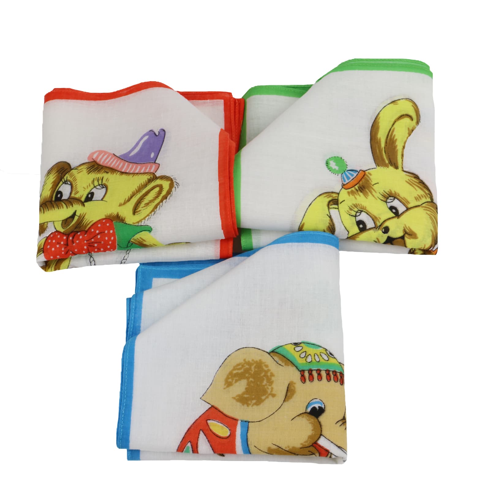 Lot de 6 mouchoirs enfant en tissus coton POPPIES, LINANDELLE