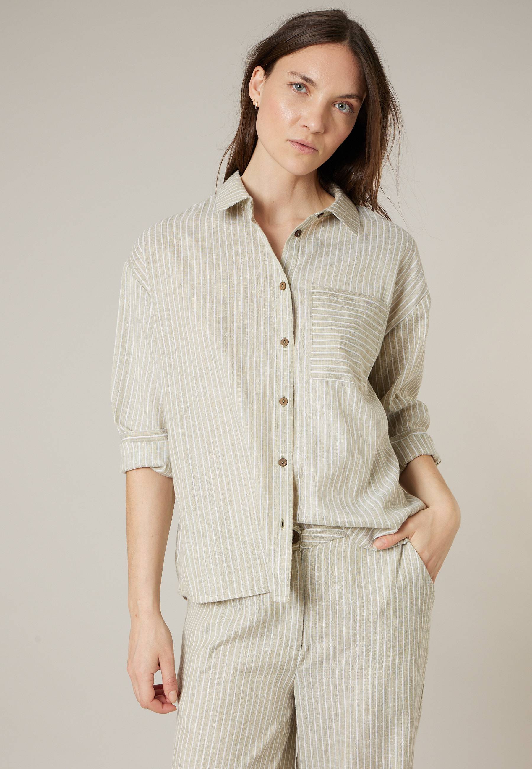 Chemise rayée oversize en coton mélangé MOANA, DEELUXE