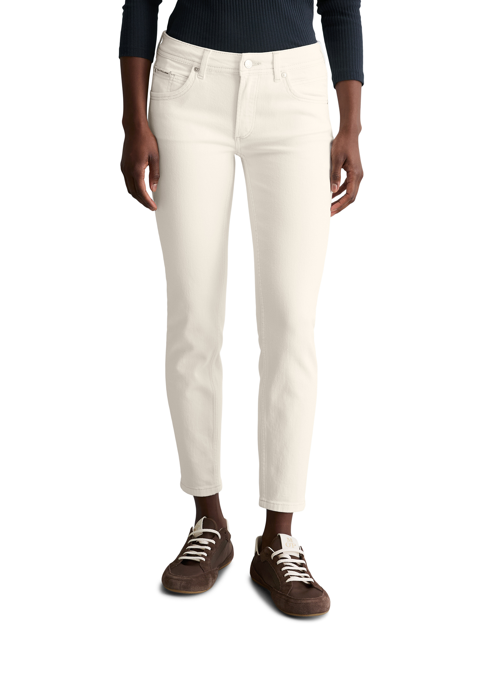 Jeans modèle Alva slim cropped en coton organique-lyocell stretch, MARC O’POLO DENIM