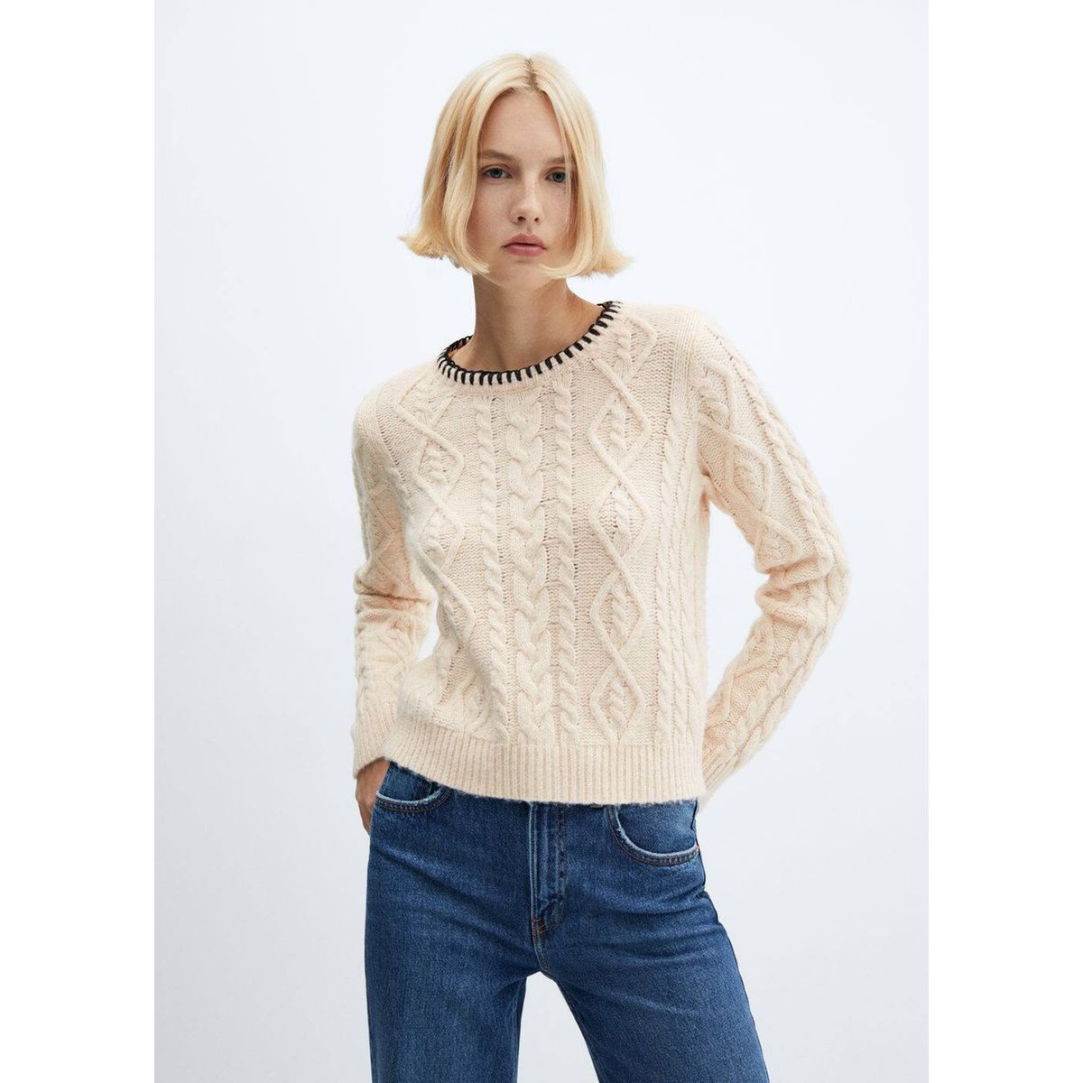 Pull beige 2024 mango