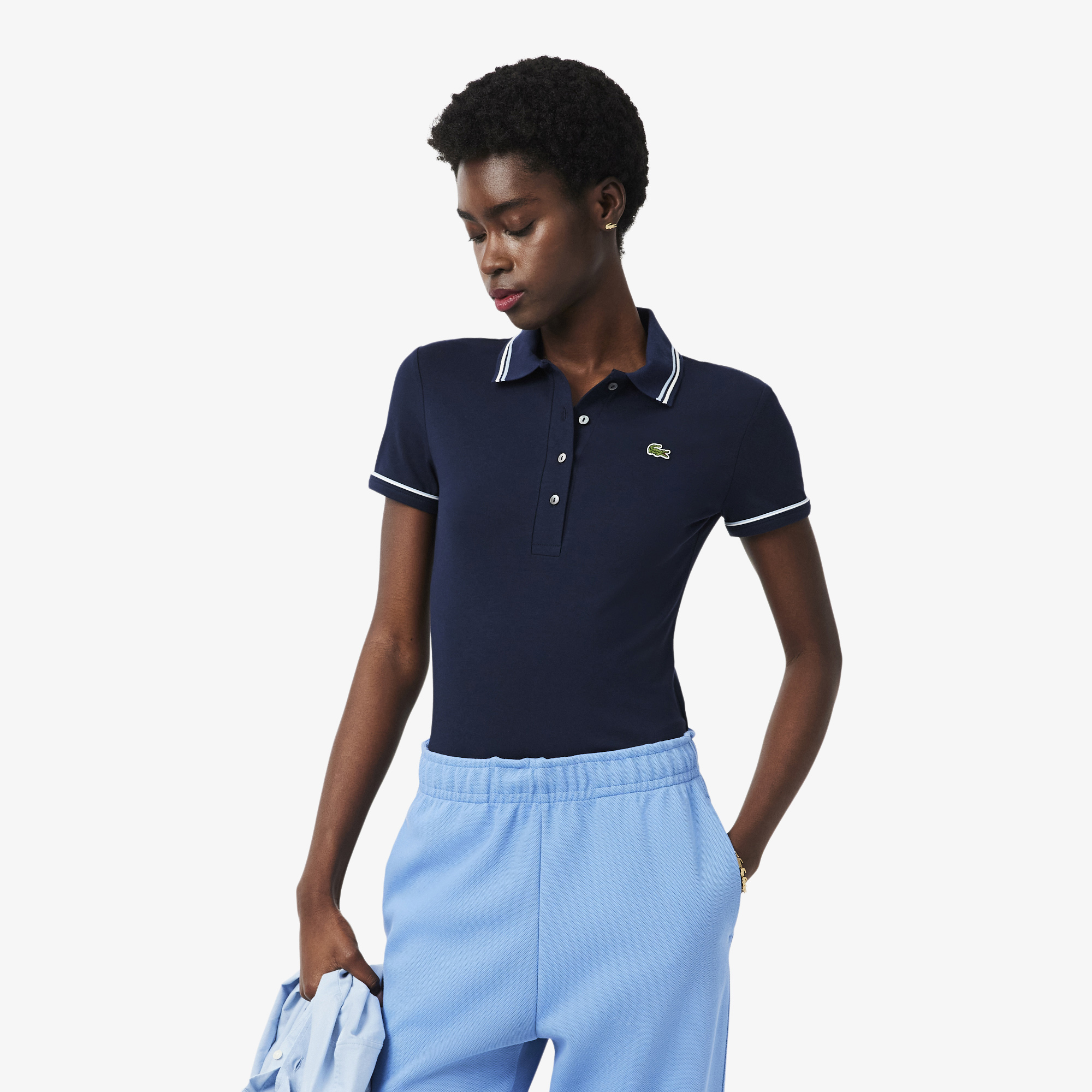 Polo L.12.D slim fit liserés, LACOSTE