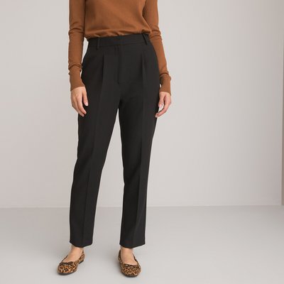 Recycled Cigarette Trousers with Pleat Front, Length 28.5" LA REDOUTE COLLECTIONS